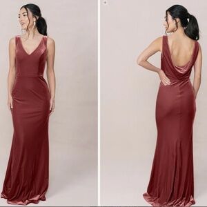 Dakota Velvet Dress, Revelry, Size 12, Dusty Rose